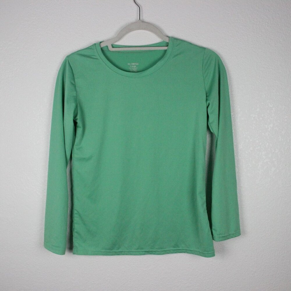Real Essentials, Shirt, Tee, Girl's L, Green
